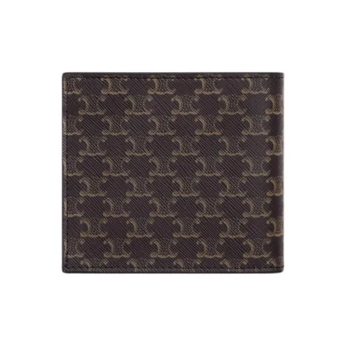 CELINE Bi fold Wallet In Triomphe Canvas
