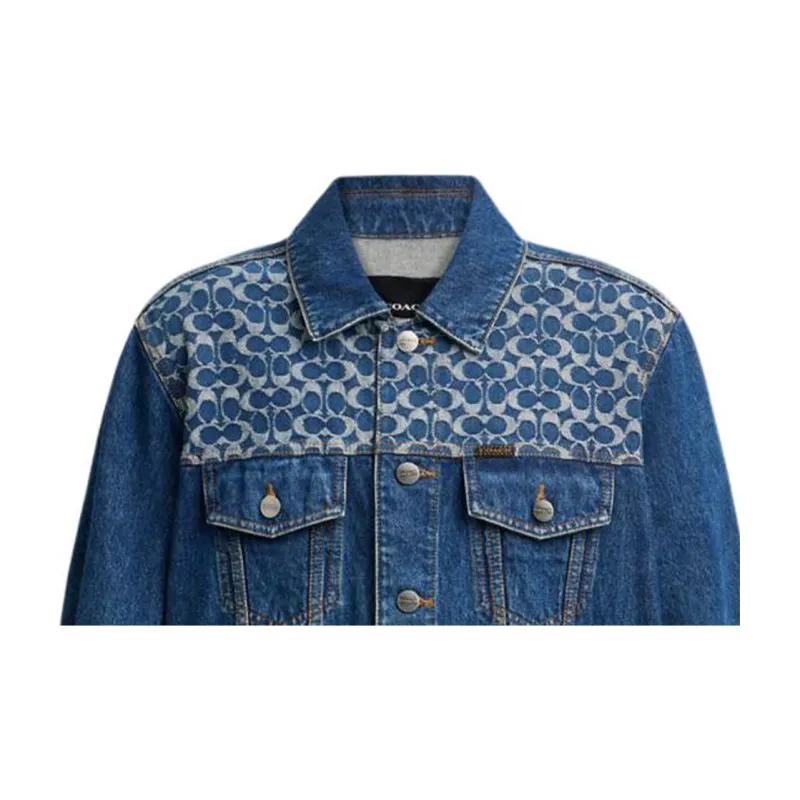 COACH Denim Jackets Men Blue-2