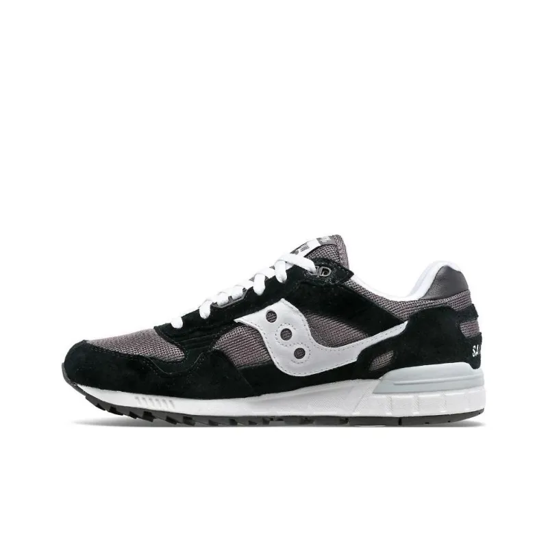 Saucony Shadow 5000 Anti Slip Wear Resistant Low Top Running Shoes Men's Black White Gray-0