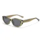 Transparent Green Frame with Gray Lens