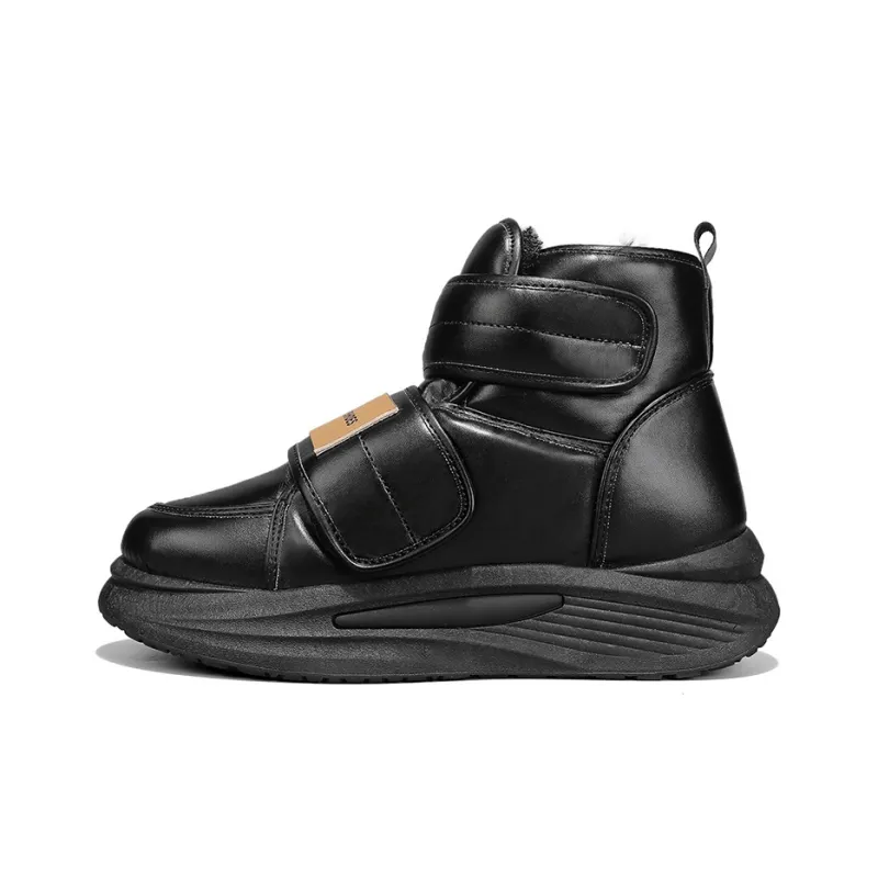 Wooden Rabbit Thermal Abrasion Resistant Short Snow Boots Men's-0