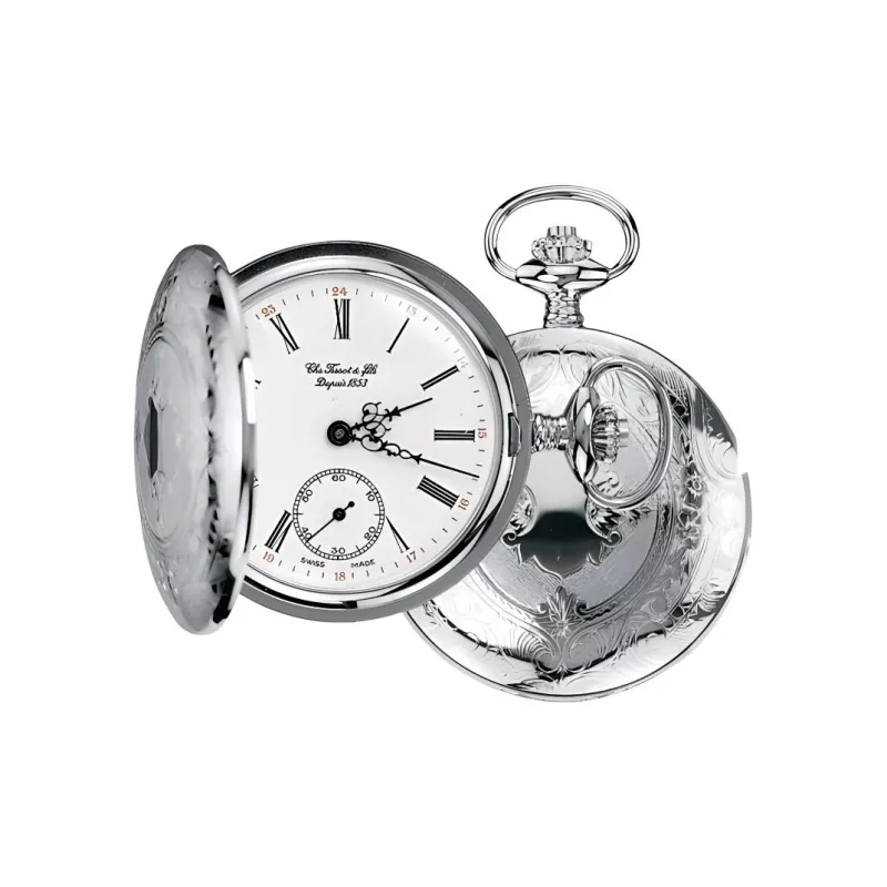 TISSOT Mechanical Movement Manual Mechanical Movement Pocket Watches Unisex White-4