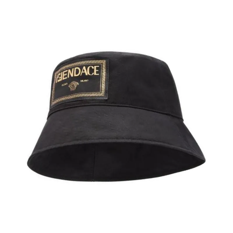 FENDI Fendace Canvas Logo Bucket Hat-1