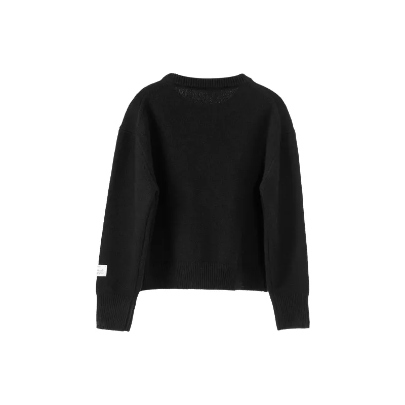 Fstudio Inner Layer Long Sleeved Loose Fit Crew Neck Knitwear Women's-5