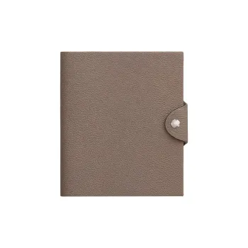 HERMES Togo Calfskin Storage Bag Unisex 18 Etoupe Elephant Gray