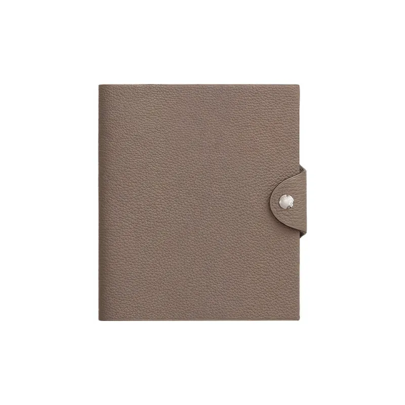 HERMES Togo Calfskin Storage Bag Unisex 18 Etoupe Elephant Gray-0