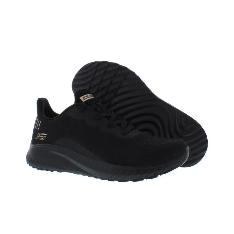 Skechers BOBS SQUAD Anti Slip Wear Resistant Low Top Casual Shoes Women's Black-3