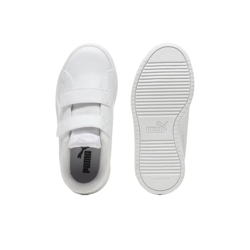 PUMA Rickie Anti Slip Wear Resistant Low Top Kids' Skateboarding Shoes White Children Aged 3 7 Years Old-3