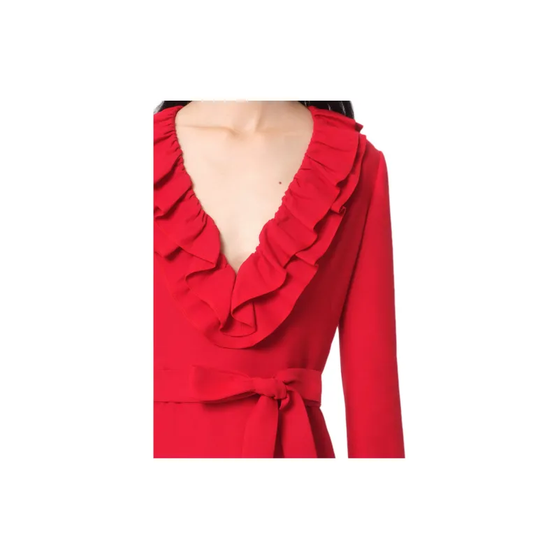 Valentino Ruffled V Neck Mini Dress-8