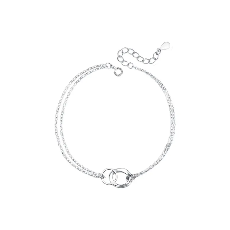 MONI JEWELLERY S925 Sterling Silver Korean Style Trendy Versatile Bracelet Unisex-5