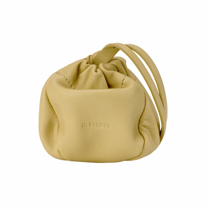 JIL SANDER Leather Clutch Shoulder Bag Women's Light Umber-1
