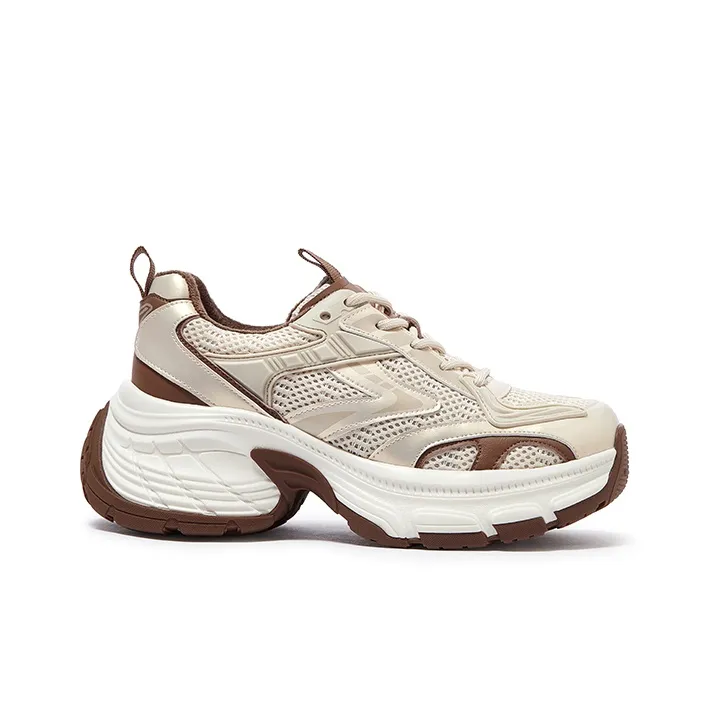 CAMEL Anti Slip And Wear Resistant Height Increasing Low Top Chunky Sneakers Women's-11