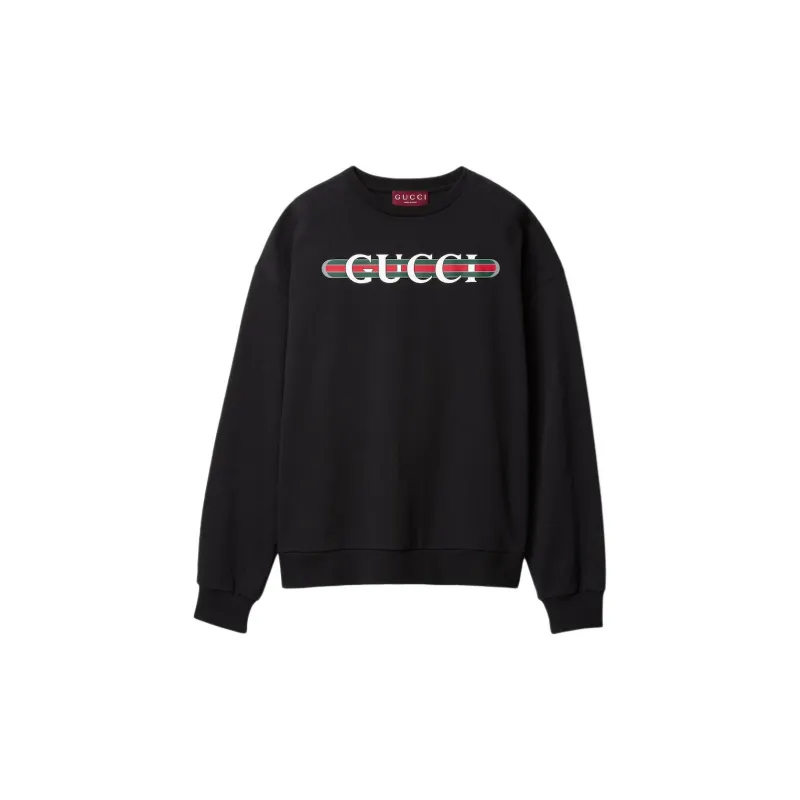 GUCCI Logo Printed Jersey Sweatshirt-1