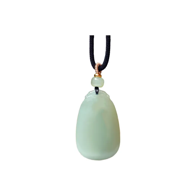 Jing Ruyu Hetian Jade Necklaces Pale Greenish White Jade Unisex-0