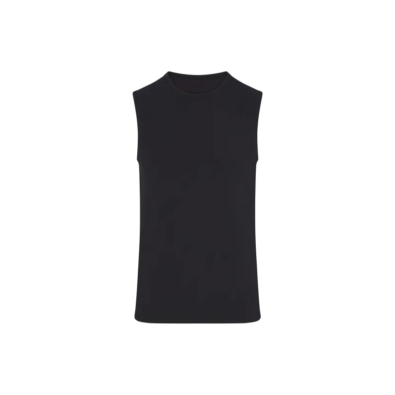 SKIMS FW24 JERSEY SLEEP MENS TANK Tank Tops Men's OBSIDIAN/Obsidian Color-0