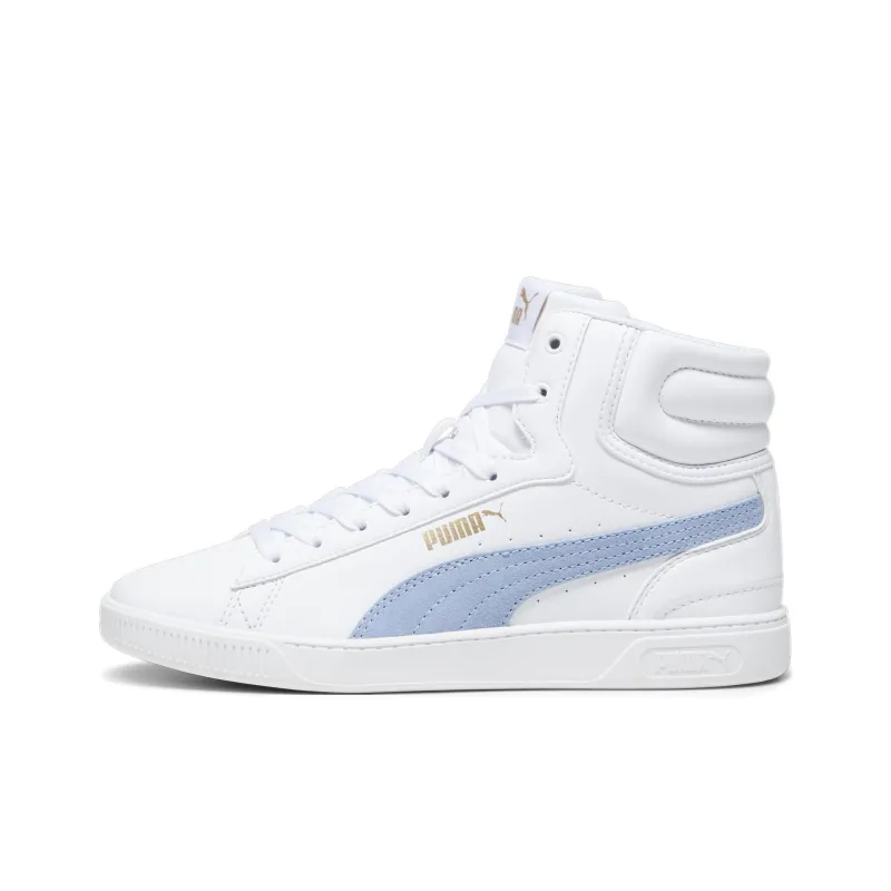 PUMA Vikky V3 Anti Slip Wear Resistant Mid Top Skateboard Shoes Women's Blue White-0