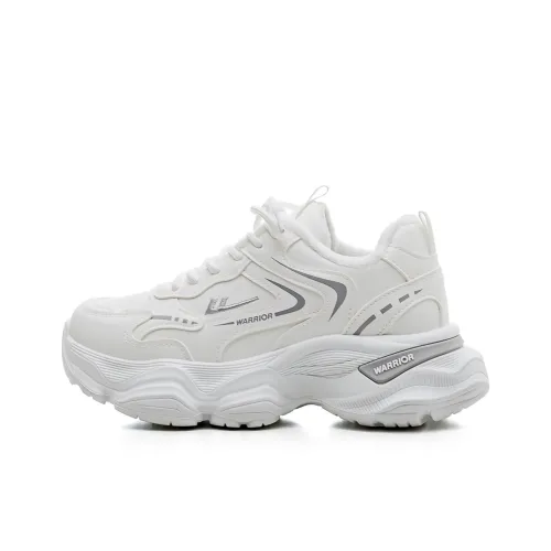 Warrior Height Increasing Warm And Wear Resistant Low Top Chunky Sneakers Women's White