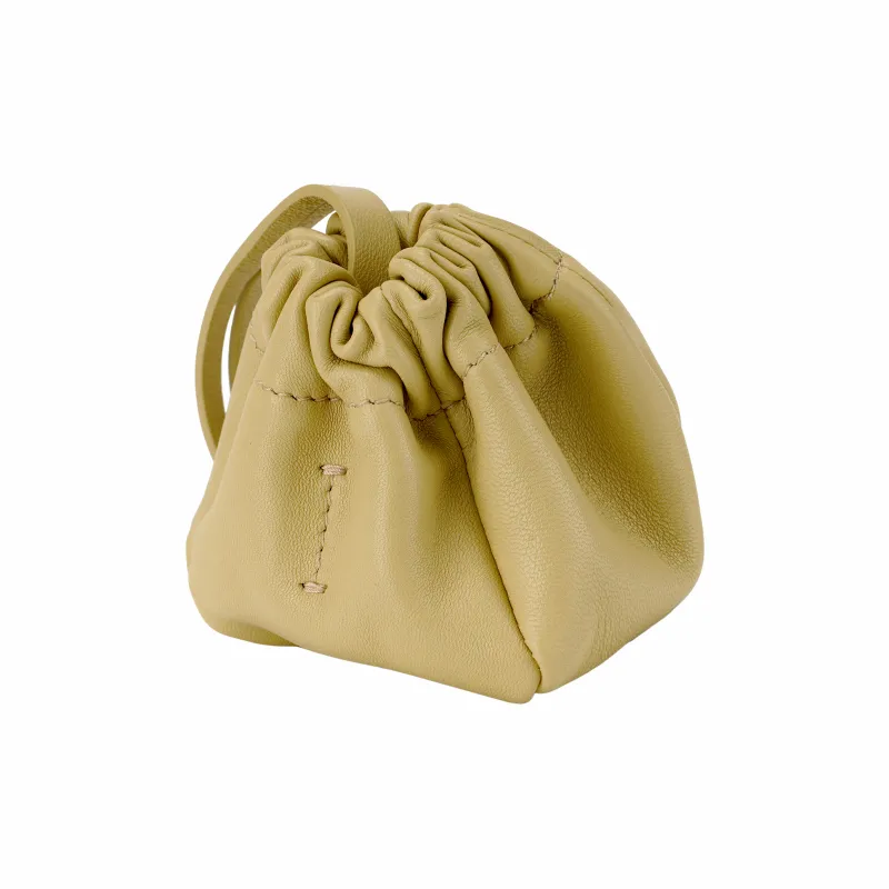 JIL SANDER Leather Clutch Shoulder Bag Women's Light Umber-3