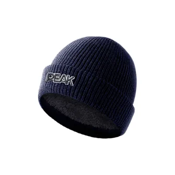PEAK Acrylic/polyester Beanies Unisex Navy Blue