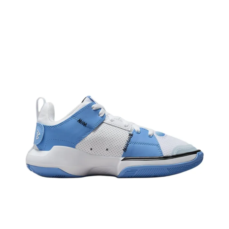 Jordan One Take 5 Anti Slip Wear Resistant Low Top Children's Basketball Shoes White Blue Teenagers-1