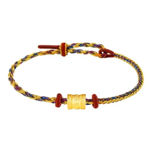 LOULANBOWUGUAN Chinese Fashion Trend Minimalist Style Design 999 Solid Gold Fixed Price Gold Bracelet Unisex Gold