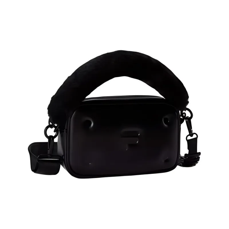 FILA FUSION PU Shoulder Bag Crossbody Bag Handbag Extra Small Unisex Pitch Black-2