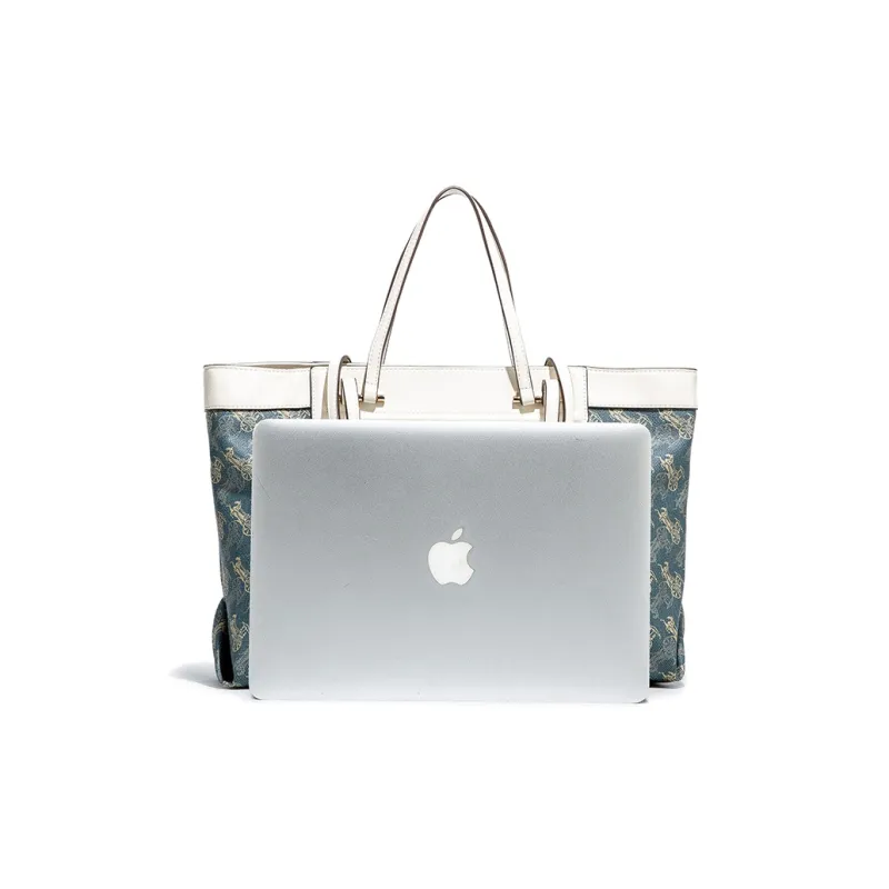 CentarlKatty PU Tote Bag Shoulder Bag Handbag Women's Coach Blue & Coffee-8