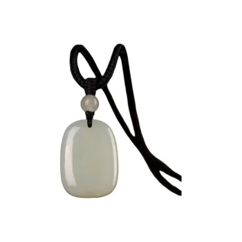 Andaozi Hetian Jade Necklaces Pale Greenish White Jade Unisex