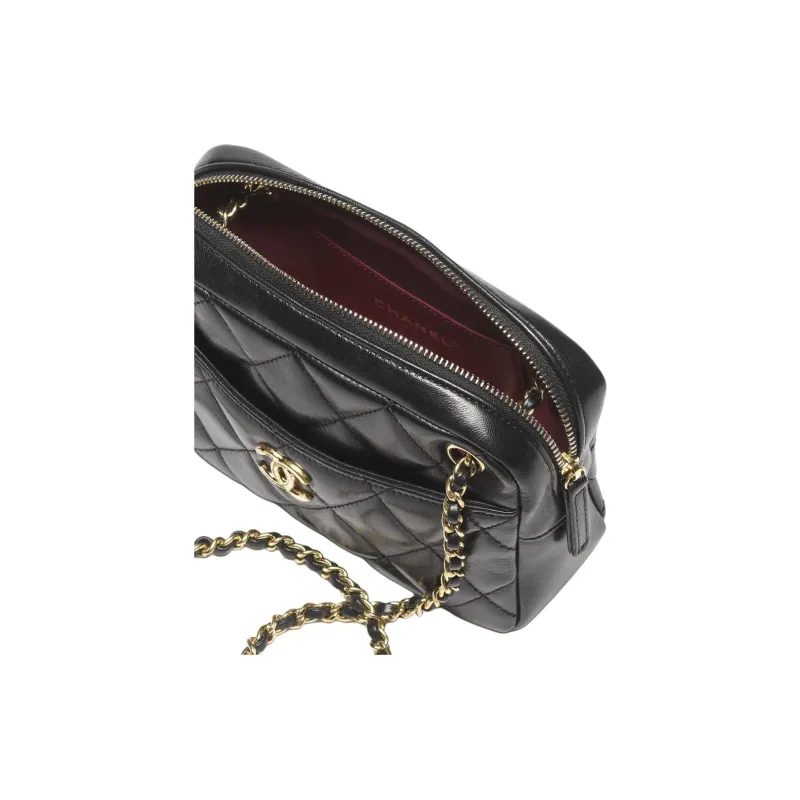 CHANEL Leather Shoulder Bag, Crossbody Bag Women's Black-2
