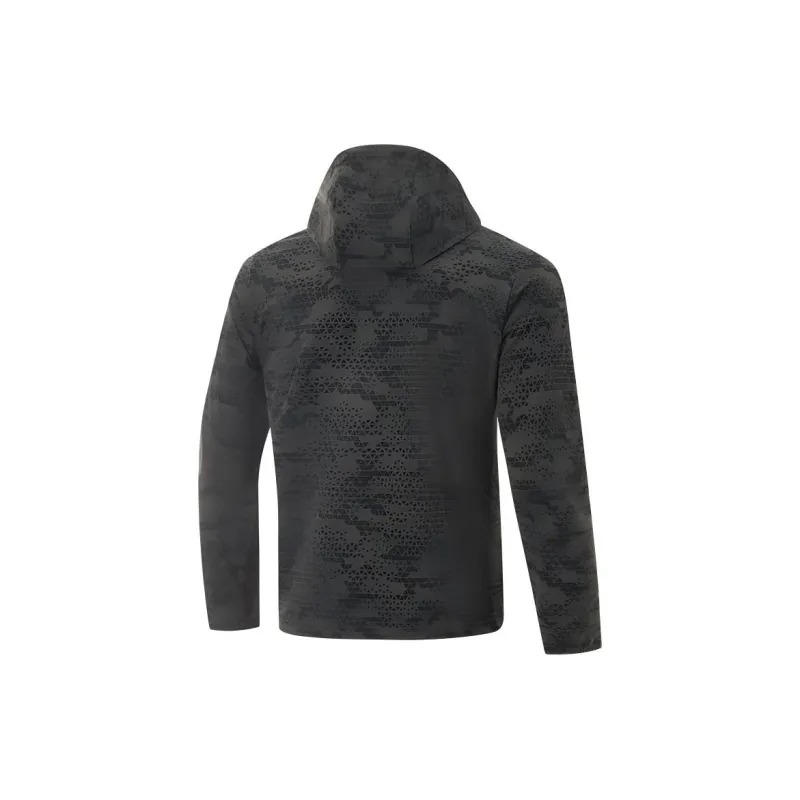 LiNing Trench Coat Men's Obsidian Gray All Over Print-1
