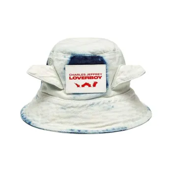 CHARLES JEFFREY Ear flaps Denim Bucket Hat