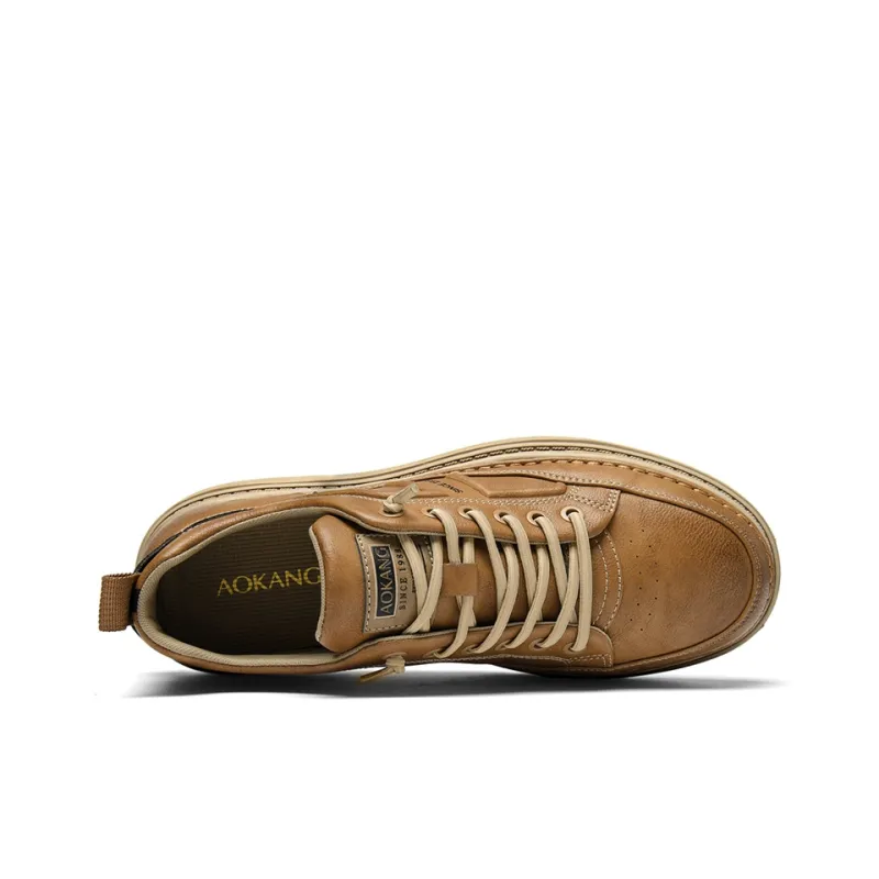 AOKANG AK DUNK Series Skateboard Shoes Men Low Top Black, Khaki-9