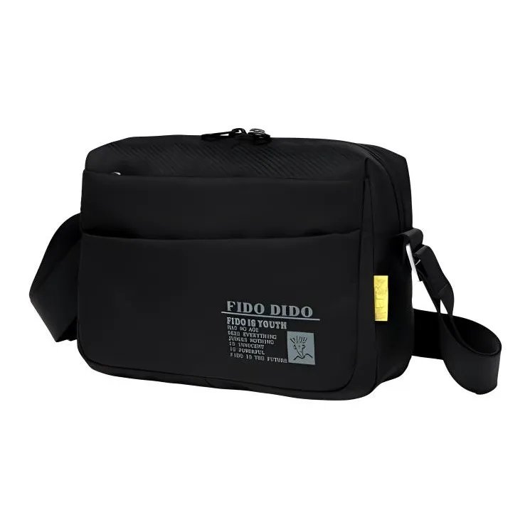 FIDO DIDO Nylon Crossbody Bag, Shoulder Bag Men's Black-1