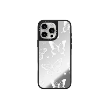 CASETIFY Made Of Polycarbonate White Butterfly Phone Cases IPhone16ProMax/16Pro/15ProMax/14ProMa Artistic