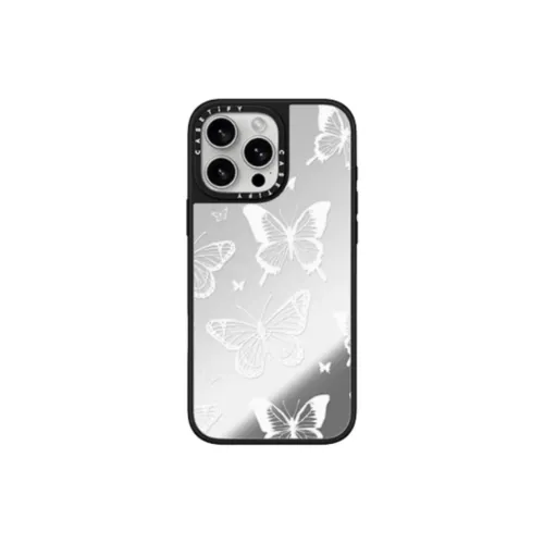 CASETIFY Made Of Polycarbonate White Butterfly Phone Cases IPhone16ProMax/16Pro/15ProMax/14ProMa Artistic