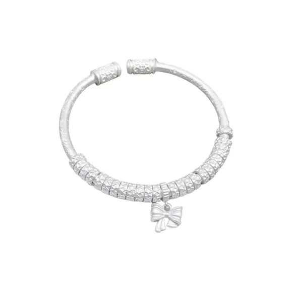 RURA S999 Fine Silver Bangles Women's Silver-0