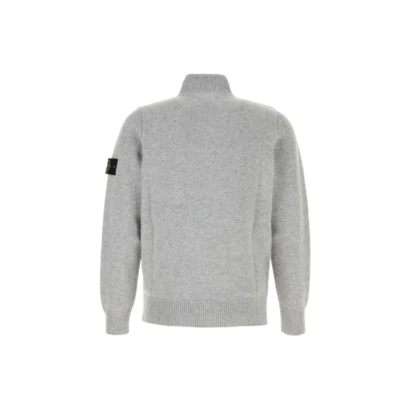 STONE ISLAND Buttoned High Neck Jumper-1