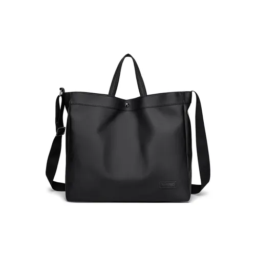 FAIRWHALE PU Handbag Crossbody Bag Gym Bag Large Size Unisex White/Black