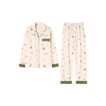 Ordifen Pajama Set Women's White Green