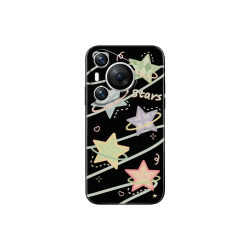 A Tidal Wave TPU Material Line-Encrusted Stars Shiny Phone Case Compatible With Huawei Pura70/P60/P50/P40 Pro