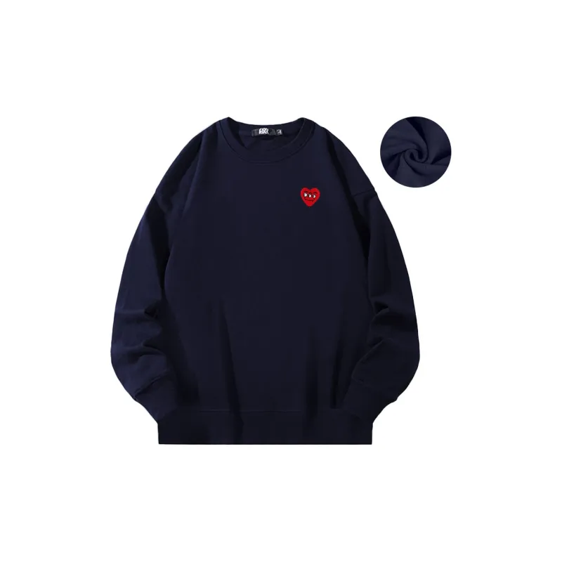 GXXX Heart Long Sleeved Crew Neck Sweatshirt Unisex-32