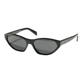 CELINE Acetate Cellulose Plastic Cat Eye Sunglasses Men's Black