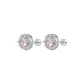 Pink Zircon Hypoallergenic Stud Earrings, 1 Pair