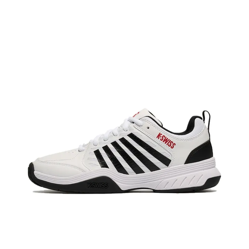 KSWISS Abrasion Resistant Low Top Tennis Shoes Men's Black White-0