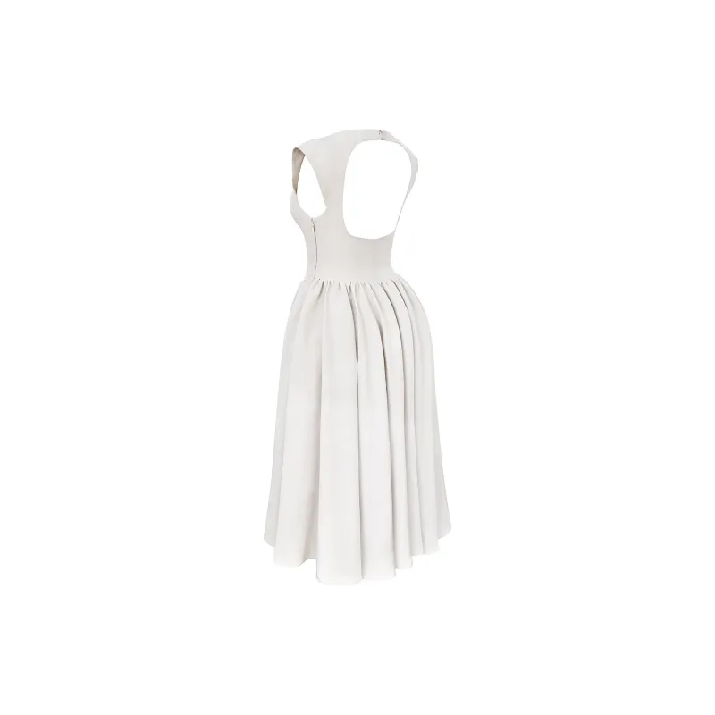 HOUSE OF CB Debutante Short Sleeved Dress Women's Dove/White Gray-2