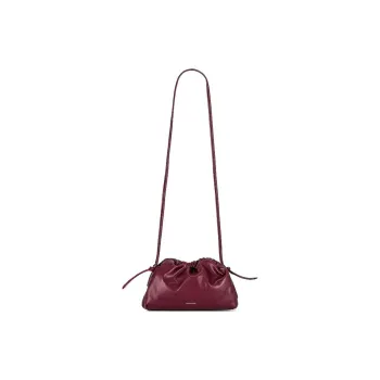 MANSUR GAVRIEL Saffiano Leather Shoulder Bag Crossbody Bag Mini Women's Dark Purple Red
