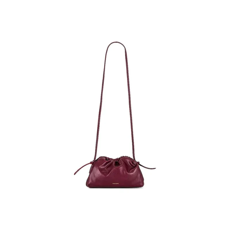MANSUR GAVRIEL Saffiano Leather Shoulder Bag Crossbody Bag Mini Women's Dark Purple Red-0