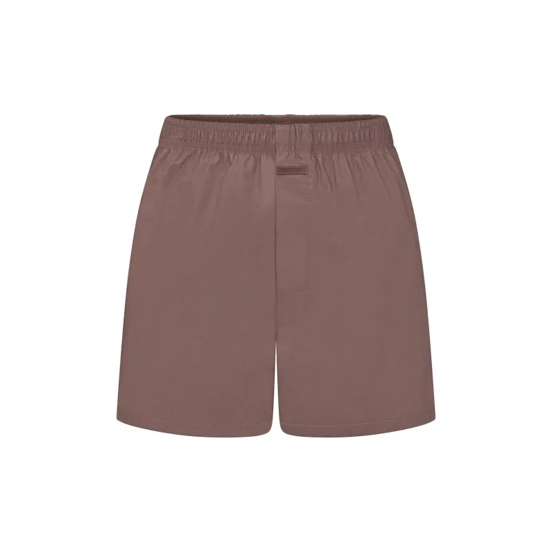 SKIMS FW24 COTTON POPLIN MENS BOXER Boxer Shorts Men's UMBER/Brown Earth Tone-0