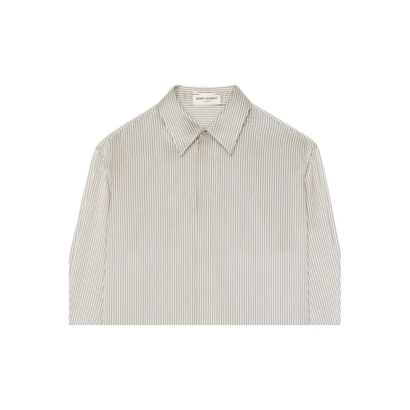 SAINT LAURENT Striped Long Sleeved Shirt-5