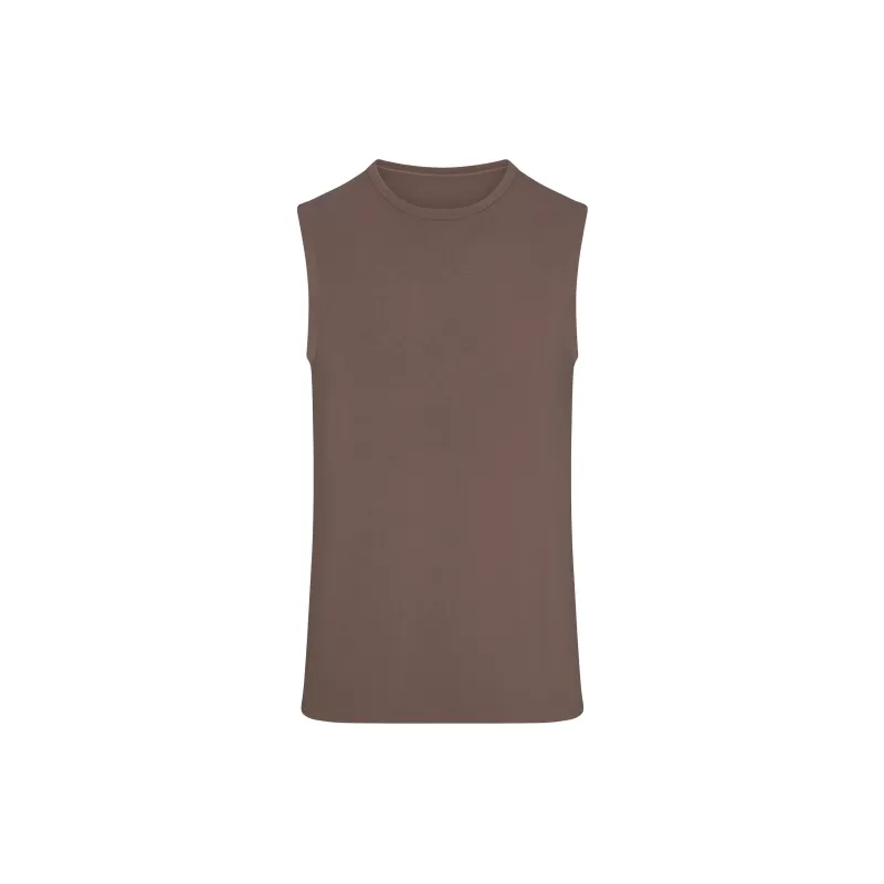 SKIMS FW24 JERSEY SLEEP MENS TANK Tank Tops Men's UMBER/Brown Earth Tone-0